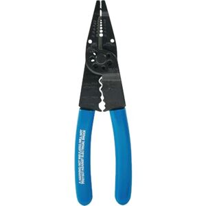 KLEIN TOOLS Long Nose Wire Cutter, Wire Crimper, Stripper and Bolt Cutter Multi Tool,Blue/Black, 8-Inch Long 1010 KLEIN TOOLS Long Nose Wire Cutter, Wire Crimper, Stripper and Bolt Cutter Multi Tool,Blue/Black, 8-Inch Long 1010