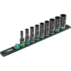 Wera 9661 Magnetic Rail B Impaktor Deep Imperial 1 Socket Set, 3/8" Drive, 9 Pieces Wera 9661 Magnetic Rail B Impaktor Deep Imperial 1 Socket Set, 3/8" Drive, 9 Pieces