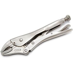 SATA ST71103ST Curved Jaw Locking Pliers with Nickel Plated Steel Body and Angled Teeth for Better Grip SATA ST71103ST Curved Jaw Locking Pliers with Nickel Plated Steel Body and Angled Teeth for Better Grip