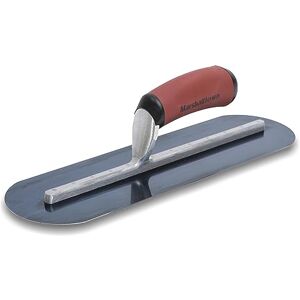 Marshalltown Smoothing Trowel, Fully Rounded with Curved Durasoft Handle, Blue Steel, Plastering Tool, Dimensions: 356 x 102 mm Marshalltown Smoothing Trowel, Fully Rounded with Curved Durasoft Handle, Blue Steel, Plastering Tool, Dimensions: 356 x 102 mm