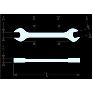 Facom Open-End Spanner SW 36 x 41 mm, Length 381 mm, 1 Piece, 44.36 x 41 Facom Open-End Spanner SW 36 x 41 mm, Length 381 mm, 1 Piece, 44.36 x 41