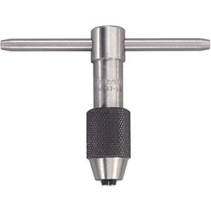Starrett 93A T-Handle Tap Wrench, 1/16" 3/16" Tap Size, 1/16" 5/32" Square Shank Diameter, 2" Body Length Starrett 93A T-Handle Tap Wrench, 1/16" 3/16" Tap Size, 1/16" 5/32" Square Shank Diameter, 2" Body Length