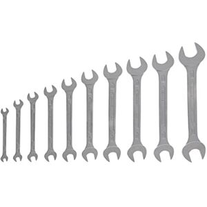 GEDORE Double open-end spanner set, 10-pc. Set, AF 6-27 mm, Metric, Flat, Spanner set, Matt chromed, 6-10 GEDORE Double open-end spanner set, 10-pc. Set, AF 6-27 mm, Metric, Flat, Spanner set, Matt chromed, 6-10
