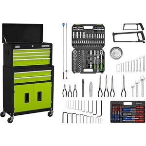 Sealey 6 Drawer Topchest & Rollcab Combination & 170pc Tool Kit AP22HVGCOMBO Sealey 6 Drawer Topchest & Rollcab Combination & 170pc Tool Kit AP22HVGCOMBO