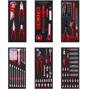 Einhell Accessories Original Einhell 6-Pads Tool Set for Workshop Trolley 287 Pieces Including Precision & Special Bits, Pliers, Screws, Socket Wrench, Spirit Level, Hammer & Tape Measure Einhell Accessories Original Einhell 6-Pads Tool Set for Workshop Trolley 287 Pieces Including Precision & Special Bits, Pliers, Screws, Socket Wrench, Spirit Level, Hammer & Tape Measure