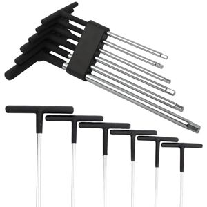 C.K Tools T-Handle Hex Key Set, 6 Piece, C45 Steel Shafts, Chrome Vanadium Tips, Anti-Slip PVC Grip, Long Reach for Recessed Fasteners, 5mm–10mm, Engineers & Workshop Use, CK T4418 C.K Tools T-Handle Hex Key Set, 6 Piece, C45 Steel Shafts, Chrome Vanadium Tips, Anti-Slip PVC Grip, Long Reach for Recessed Fasteners, 5mm–10mm, Engineers & Workshop Use, CK T4418