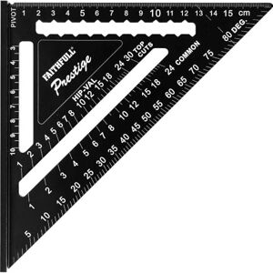 Faithfull Prestige Metric Quick Roofing Square Black Aluminium 180mm Faithfull Prestige Metric Quick Roofing Square Black Aluminium 180mm