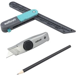 Wolfcraft Vinyl Flooring Laying Set, 3 Pcs. I 6978000 I for accurately Laying of Vinyl Flooring up to 6 mm Thick Wolfcraft Vinyl Flooring Laying Set, 3 Pcs. I 6978000 I for accurately Laying of Vinyl Flooring up to 6 mm Thick