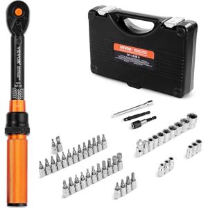 VEVOR Click Torque Wrench Set, 1/4Inch Drive, 20-240 lbf-in / 2.3-27.1N.m, Dual-Direction and Dual Range Scales, 72-Tooth, ±3% High Precision, with Bits, Sockets, Adapters, Extension Bar, for Repair VEVOR Click Torque Wrench Set, 1/4Inch Drive, 20-240 lbf-in / 2.3-27.1N.m, Dual-Direction and Dual Range Scales, 72-Tooth, ±3% High Precision, with Bits, Sockets, Adapters, Extension Bar, for Repair