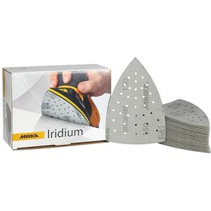 Mirka Iridium Sanding Triangle Premium Sandpaper 100x152x152mm 36-hole Hook & loop, Grit 150, 50 pcs/For sanding paint, putty, primer, wood, steel, mineral materials, plastic. Mirka Iridium Sanding Triangle Premium Sandpaper 100x152x152mm 36-hole Hook & loop, Grit 150, 50 pcs/For sanding paint, putty, primer, wood, steel, mineral materials, plastic.