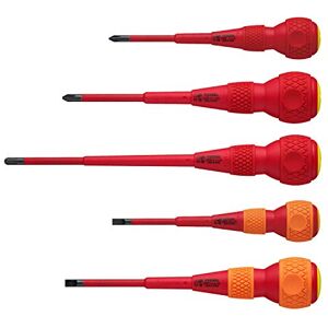 VESSEL Ball Grip VDE Screwdrivers (Insulated) Phillips/Flat, Set of 5 pcs VESSEL Ball Grip VDE Screwdrivers (Insulated) Phillips/Flat, Set of 5 pcs