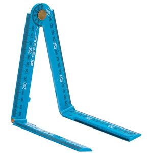 OX Tools OX Pro Tuff Folding Rule Cyan, Carpenters Measuring Angle Finder ABS Plastic Ruler 600mm OX Tools OX Pro Tuff Folding Rule Cyan, Carpenters Measuring Angle Finder ABS Plastic Ruler 600mm