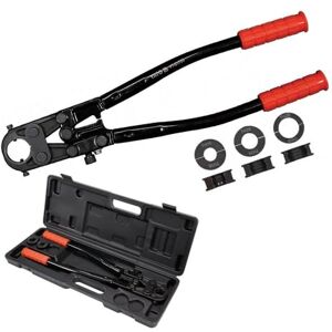Yato Professional Aluminium Composite Pipe PEX-AL-PEX Crimping Pliers, 16-26 mm, TH & U Contour, 3-Piece Set, 4 kg, Red, Alloy Steel Handle Yato Professional Aluminium Composite Pipe PEX-AL-PEX Crimping Pliers, 16-26 mm, TH & U Contour, 3-Piece Set, 4 kg, Red, Alloy Steel Handle