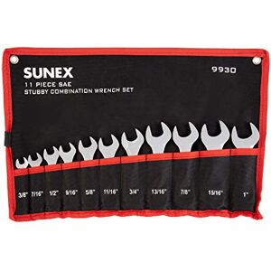 Sunex Tools 9930 SAE Stubby Combination Wrench Set, 3/8-Inch 15/15-Inch, 11-Piece Sunex Tools 9930 SAE Stubby Combination Wrench Set, 3/8-Inch 15/15-Inch, 11-Piece