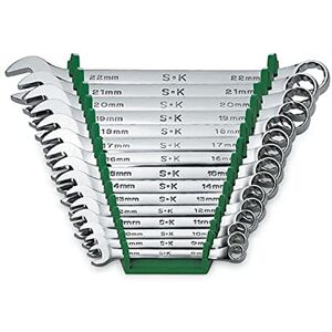 SK Professional Tools 86265 15-Piece 12-Point Metric Regular Long Combination Wrench Set SuperKrome Finish, Set of 15 Chrome Wrenches Made in USA SK Professional Tools 86265 15-Piece 12-Point Metric Regular Long Combination Wrench Set SuperKrome Finish, Set of 15 Chrome Wrenches Made in USA
