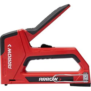 Arrow T501 5-in-1 Manual Staple and Nail Gun, Wire Stapler, and Brad Nailer for Wood, Upholstery, Construction, Insulation, Crafts, Fencing, and Cable, Black/Red Arrow T501 5-in-1 Manual Staple and Nail Gun, Wire Stapler, and Brad Nailer for Wood, Upholstery, Construction, Insulation, Crafts, Fencing, and Cable, Black/Red