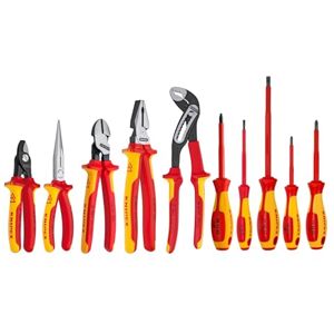 KNIPEX 989830US 10 -Piece 1000V Insulated Pliers, Cutters, and Screwdriver Industrial Tool Set KNIPEX 989830US 10 -Piece 1000V Insulated Pliers, Cutters, and Screwdriver Industrial Tool Set
