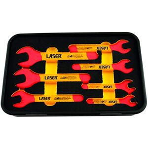 Laser 6048 Insulated Open Ended Spanner Set 7pc, Yellow and Red Laser 6048 Insulated Open Ended Spanner Set 7pc, Yellow and Red