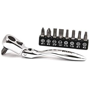 Titan 11212 4-1/8-Inch Flex-Head Offset Micro Ratcheting Bit Driver and Bit Set Titan 11212 4-1/8-Inch Flex-Head Offset Micro Ratcheting Bit Driver and Bit Set