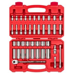 TEKTON 3/8 Inch Drive 6-Point Socket and Ratchet Set, 42-Piece (6-24 mm) SKT15201 TEKTON 3/8 Inch Drive 6-Point Socket and Ratchet Set, 42-Piece (6-24 mm) SKT15201