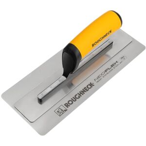 Roughneck NEOFLEX Plastering Finishing Trowel 114mm x 280mm (4½" x 11") –Hi-Flex Austenitic Stainless Steel Blade, Central Spine, Radiused Corners, 0.4mm Ultra-Flexible Blade & Soft Grip Handle Roughneck NEOFLEX Plastering Finishing Trowel 114mm x 280mm (4½" x 11") –Hi-Flex Austenitic Stainless Steel Blade, Central Spine, Radiused Corners, 0.4mm Ultra-Flexible Blade & Soft Grip Handle