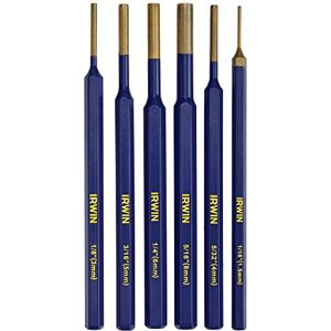 IRWIN Punch Set, 6-Pack with Various Sizes, Tempered for Durability (IRHT82531) IRWIN Punch Set, 6-Pack with Various Sizes, Tempered for Durability (IRHT82531)