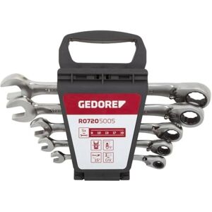 Gedore Red Combination ratchet spanner set, Reversible, 5-pc. Set, AF 8-19 mm, Angled, Spanner, R07205005 Gedore Red Combination ratchet spanner set, Reversible, 5-pc. Set, AF 8-19 mm, Angled, Spanner, R07205005