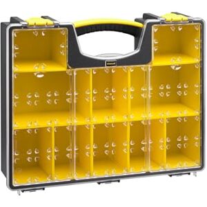 Stanley Pro Toolbox Deep Storage Organiser Durable Clear Lid, 8 Removable Compartments, 1-92-749 Stanley Pro Toolbox Deep Storage Organiser Durable Clear Lid, 8 Removable Compartments, 1-92-749
