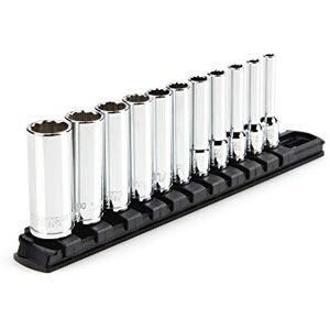 TEKTON 1/4 Inch Drive Deep 12-Point Socket Set with Rail, 11-Piece (5/32-9/16 in.) SHD90107 TEKTON 1/4 Inch Drive Deep 12-Point Socket Set with Rail, 11-Piece (5/32-9/16 in.) SHD90107