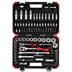 Gedore Red Socket Spanner Set, 94 Pieces, with Reversible Ratchets, Ratchets, Socket Wrench and Bit Set, 1/4 Inch Gedore Red Socket Spanner Set, 94 Pieces, with Reversible Ratchets, Ratchets, Socket Wrench and Bit Set, 1/4 Inch