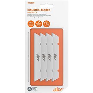 Slice 10539 Extra Long Industrial Blades (Pointed Tip), Finger-Friendly Safety Ceramic Blade Ideal for Insulation, Batting, Foam Pack of 4 Blades Slice 10539 Extra Long Industrial Blades (Pointed Tip), Finger-Friendly Safety Ceramic Blade Ideal for Insulation, Batting, Foam Pack of 4 Blades