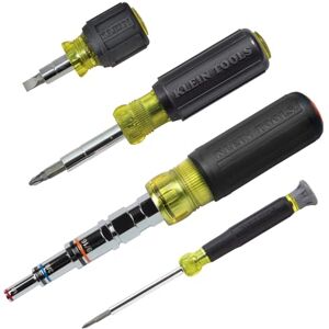 KLEIN TOOLS 80019 Tool Set, Multi-Bit Screwdriver and Nut Driver Tool Kit, 28 Different Industrial Strength Bits and Sizes, 4-Piece, Black KLEIN TOOLS 80019 Tool Set, Multi-Bit Screwdriver and Nut Driver Tool Kit, 28 Different Industrial Strength Bits and Sizes, 4-Piece, Black