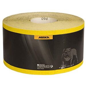 Mirka Yellow Sandpaper Abrasive Roll / 115mm x 50m / P80 /sanding hardwood, softwood, paint, filler, plastic / 1 roll Mirka Yellow Sandpaper Abrasive Roll / 115mm x 50m / P80 /sanding hardwood, softwood, paint, filler, plastic / 1 roll