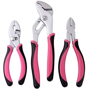 Apollo Tools Set of 3 Pliers for DIY Repairs and Maintenance Projects, Crafts, Jewelry-Making, Plumbing, Toy, Electronic and Small Engine Work Pink Ribbon – Pink- DT5008P Apollo Tools Set of 3 Pliers for DIY Repairs and Maintenance Projects, Crafts, Jewelry-Making, Plumbing, Toy, Electronic and Small Engine Work Pink Ribbon – Pink- DT5008P