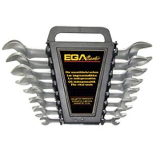 Ega-Master Ega Master 68463 Set of 6 Double Offset Ring Wrenches 6-7/16-17 Mm Aerospatial Chrome Plating Ega-Master Ega Master 68463 Set of 6 Double Offset Ring Wrenches 6-7/16-17 Mm Aerospatial Chrome Plating