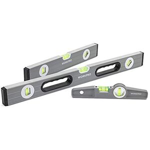 WORKPRO 3-Piece Spirit Level Set(9", 16", 24"), W002900A , Grey WORKPRO 3-Piece Spirit Level Set(9", 16", 24"), W002900A , Grey