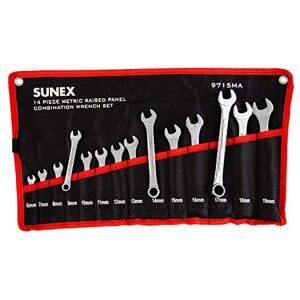 Sunex Tools 9715A Metric Raised Panel Combination Wrench Set, 14 Piece Sunex Tools 9715A Metric Raised Panel Combination Wrench Set, 14 Piece