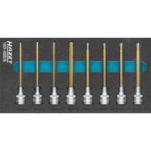 Hazet 163-468/8 Screwdriver Socket Set, Square, 12.5 mm, 1/2 Inch, Torx Profile, Number of Tools: 8, 1 Piece, Tin Coated, Hazet 163-468/8 Screwdriver Socket Set, Square, 12.5 mm, 1/2 Inch, Torx Profile, Number of Tools: 8, 1 Piece, Tin Coated,