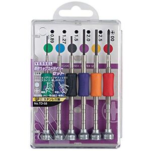 VESSEL Precision Screwdriver Set TD-58 / H0.89, H1.27, H1.5, H2.0, H2.5, +00 VESSEL Precision Screwdriver Set TD-58 / H0.89, H1.27, H1.5, H2.0, H2.5, +00