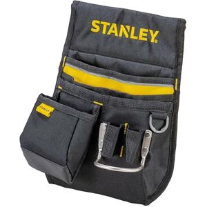 Stanley Leather Tool Belt Pouch, Double Pocket Storage Organiser, Hammer Loop, 1-96-181 Stanley Leather Tool Belt Pouch, Double Pocket Storage Organiser, Hammer Loop, 1-96-181