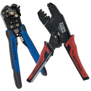 KLEIN TOOLS 80013 Wiring Tool Kit with Automatic Wire Stripper and Ratcheting Insulated Terminal Crimper, Great Electrical Tool Kit, 2-Piece KLEIN TOOLS 80013 Wiring Tool Kit with Automatic Wire Stripper and Ratcheting Insulated Terminal Crimper, Great Electrical Tool Kit, 2-Piece