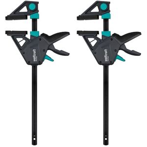 Wolfcraft 2 one Hand Clamps PRO MAX I 8666060 I 250 kg Clamping Force for The Highest Professional Demands I high Holding Force I 300 mm Clamping Width I Made in Europe Wolfcraft 2 one Hand Clamps PRO MAX I 8666060 I 250 kg Clamping Force for The Highest Professional Demands I high Holding Force I 300 mm Clamping Width I Made in Europe