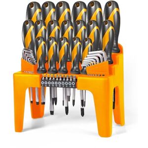 Avilia Hexagonal Screwdriver and Key Set Work Tool Kit with 17 Screwdrivers, 16 Keys and 10 Inserts, Magnetic Tip, Ergonomic Handles and Case, Made of Durable Cr-V Steel Avilia Hexagonal Screwdriver and Key Set Work Tool Kit with 17 Screwdrivers, 16 Keys and 10 Inserts, Magnetic Tip, Ergonomic Handles and Case, Made of Durable Cr-V Steel