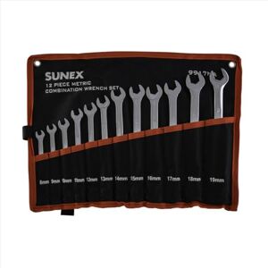 Sunex Tools 9917MA Metric V-Groove Combination Wrench Set, 8mm 19mm, Fully Polished, 12-Piece (Includes Roll-Case) Sunex Tools 9917MA Metric V-Groove Combination Wrench Set, 8mm 19mm, Fully Polished, 12-Piece (Includes Roll-Case)