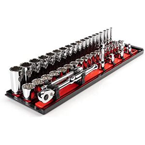 TEKTON 3/8 Inch Drive 12-Point Socket and Ratchet Set with Rails and Tray, 44-Piece (6-24 mm) SKT13202 TEKTON 3/8 Inch Drive 12-Point Socket and Ratchet Set with Rails and Tray, 44-Piece (6-24 mm) SKT13202