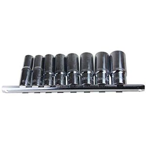 Bergen US Pro 8pc 1/2 Dr 6 Point Deep Sockets 13 24mm on Rail Bergen US Pro 8pc 1/2 Dr 6 Point Deep Sockets 13 24mm on Rail