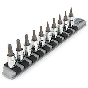 TEKTON 1/4 Inch Drive Torx Bit Socket Set with Rail, 10-Piece (T6-T30) SHB90103 TEKTON 1/4 Inch Drive Torx Bit Socket Set with Rail, 10-Piece (T6-T30) SHB90103