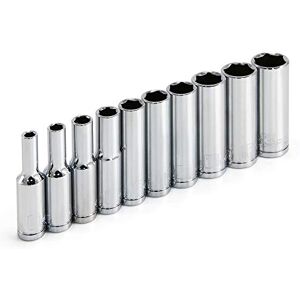 Powerbuilt 640538 1/4-Inch Drive Metric Deep Socket Set, 10-Piece Powerbuilt 640538 1/4-Inch Drive Metric Deep Socket Set, 10-Piece