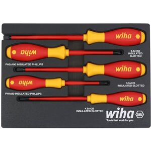 Wiha 32081 5 Piece Insulated SoftFinish Cushion Grip Screwdriver Tray Set Wiha 32081 5 Piece Insulated SoftFinish Cushion Grip Screwdriver Tray Set