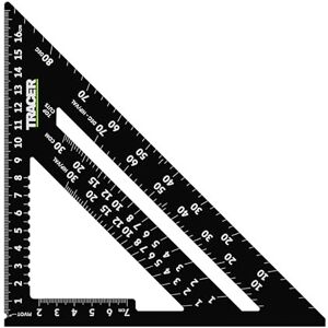 Tracer Speed Square 175mm (7 Inch). Rafters Square with Metric and Hip & Valley Scales. Roofing and Carpentry Marking Tool Tracer Speed Square 175mm (7 Inch). Rafters Square with Metric and Hip & Valley Scales. Roofing and Carpentry Marking Tool